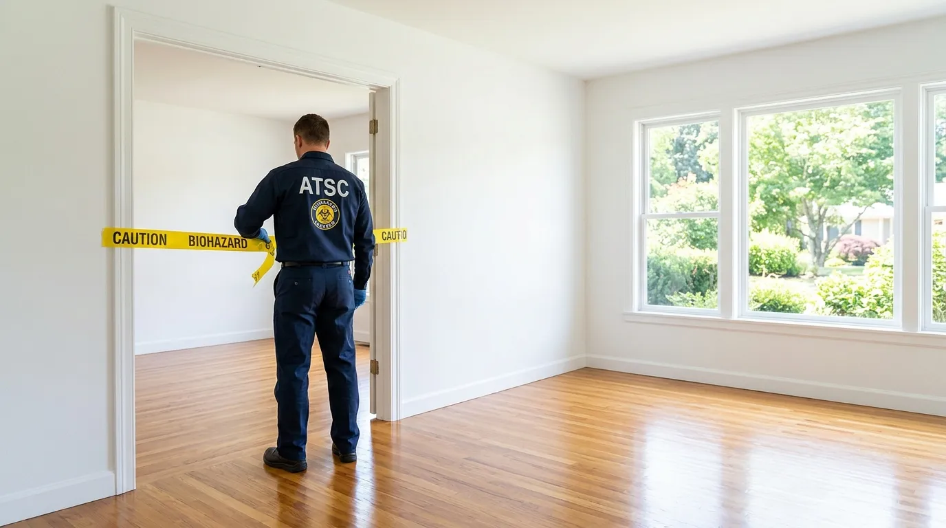 Certified biohazard cleanup crew performing Crime Scene Cleanup in Bethalto